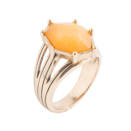 Anello Lucky 7 - Quarzo Giallo