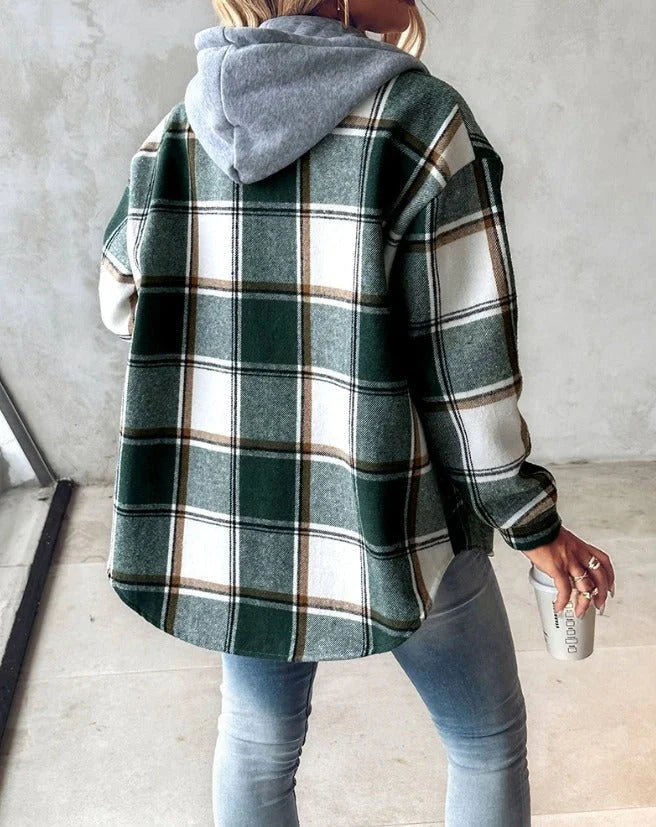 FRANKIE | Comfy Plaid Hoodie