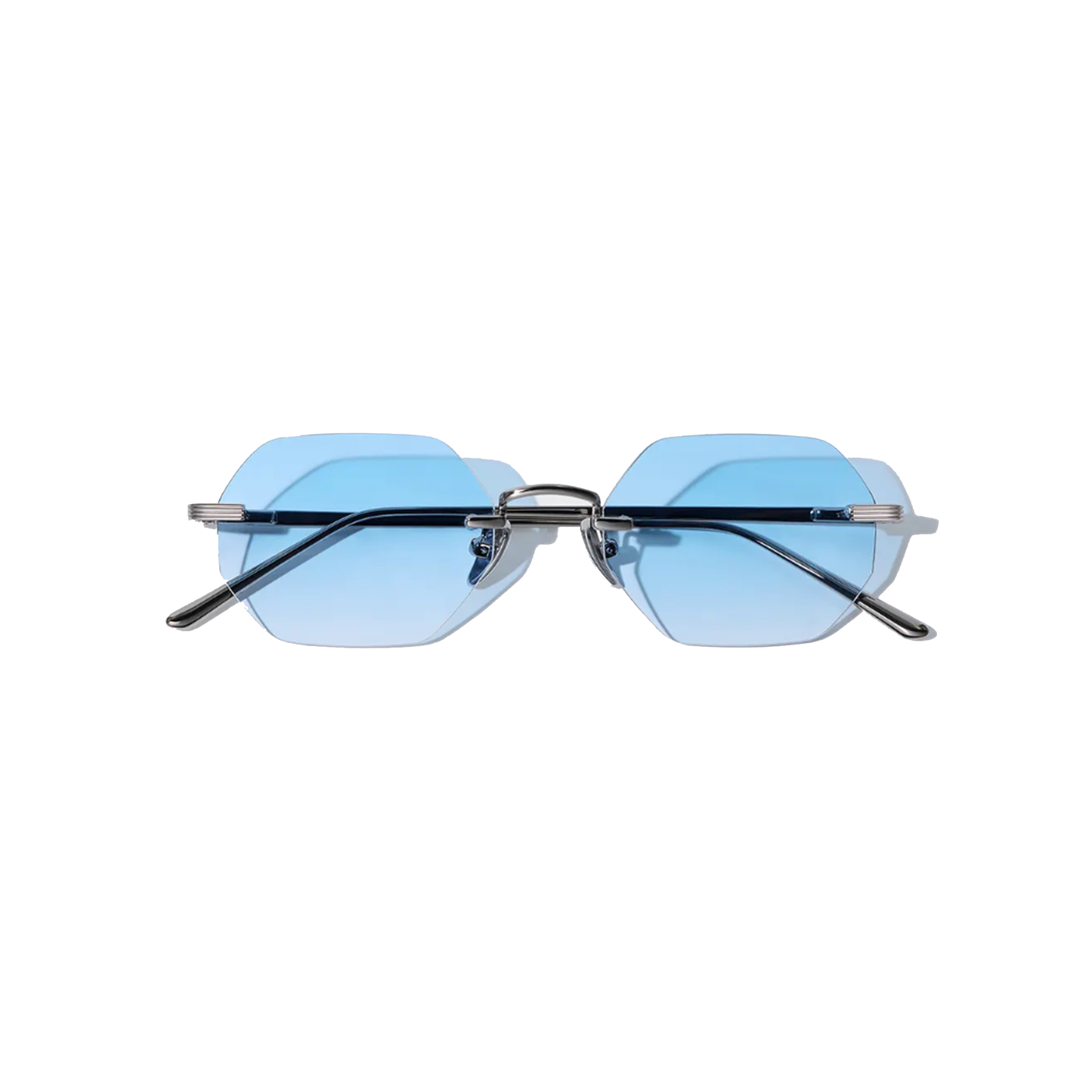 Martin Hexagon Frameless Sunglasses