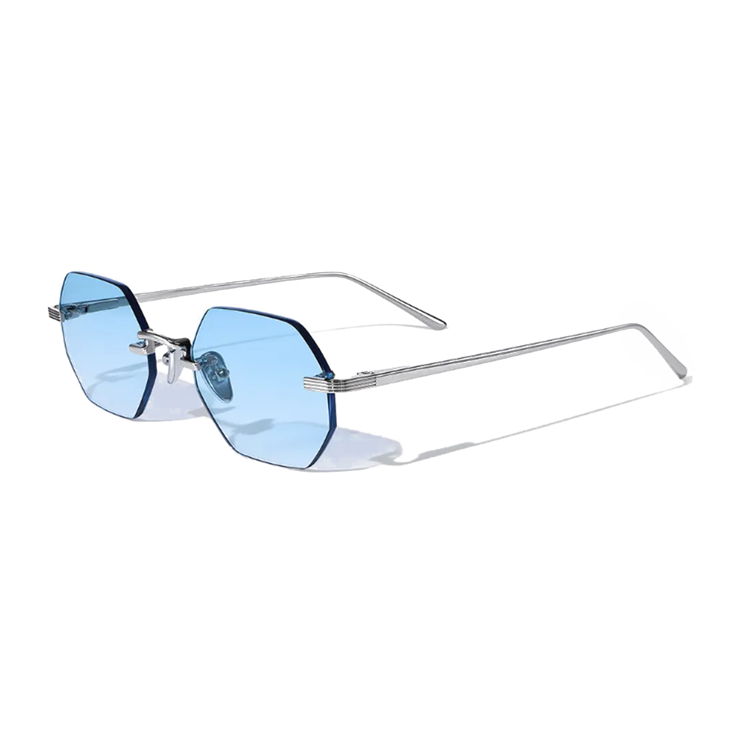 Martin Hexagon Frameless Sunglasses