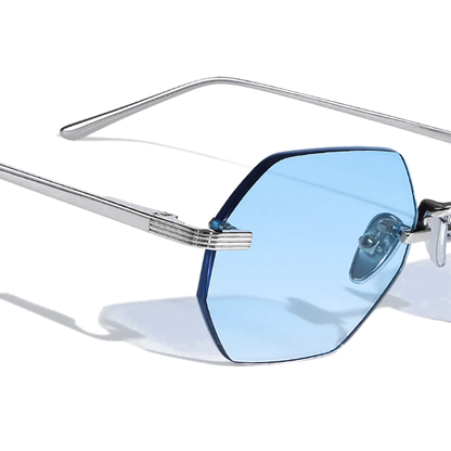 Martin Hexagon Frameless Sunglasses