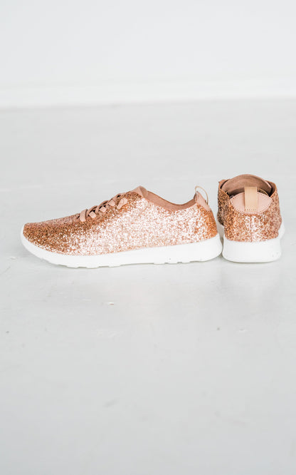 Sneaker Mayo Glitter in Oro Rosa