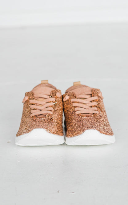 Sneaker Mayo Glitter in Oro Rosa