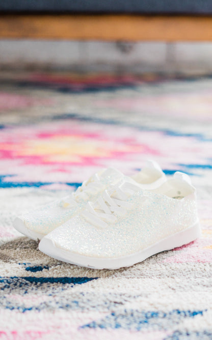 Sneakers glitterate Mayo in bianco