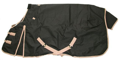 AJ Tack 1200D Waterproof Turnout Horse Blanket with Hood - Black