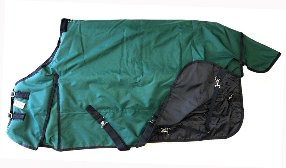 AJ Tack 1200D Horse Turnout Blanket with Storage Bag - Green