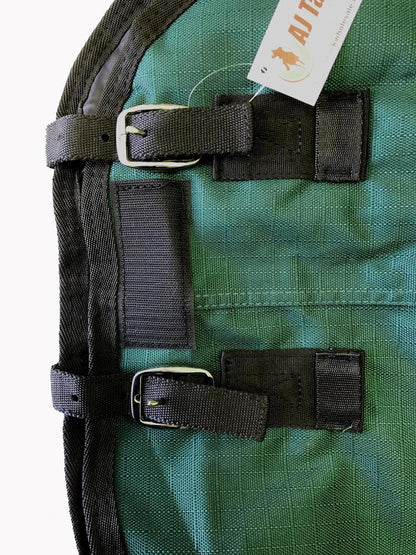 AJ Tack 1200D Horse Turnout Blanket with Storage Bag - Green