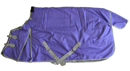 AJ Tack 1200D Waterproof Turnout Horse Blanket with Hood - Purple
