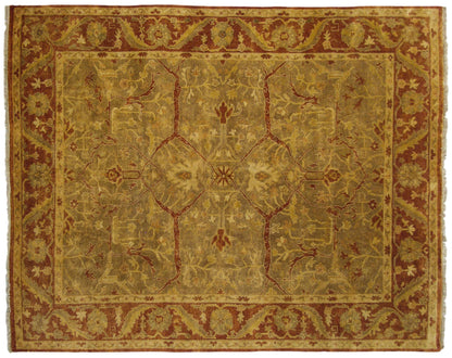 8x10 New Gold Wash Indian Oushak Design Carpet