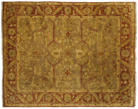 8x10 New Gold Wash Indian Oushak Design Carpet