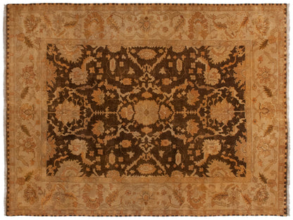 9x12 New Gold Wash Indian Oushak Design Carpet