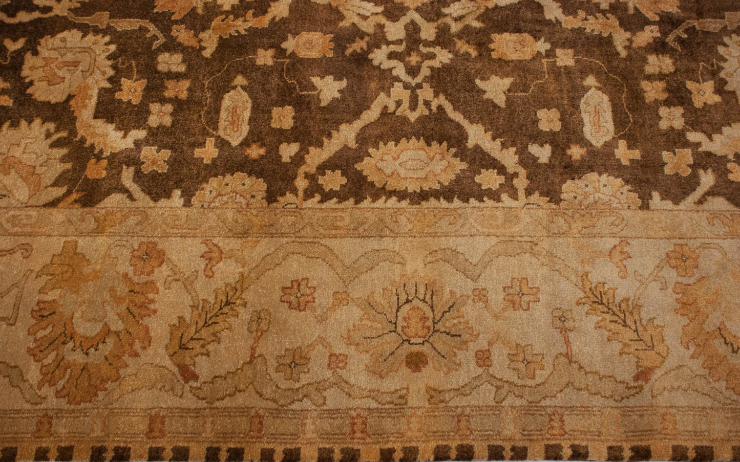 9x12 New Gold Wash Indian Oushak Design Carpet