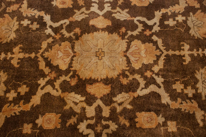9x12 New Gold Wash Indian Oushak Design Carpet