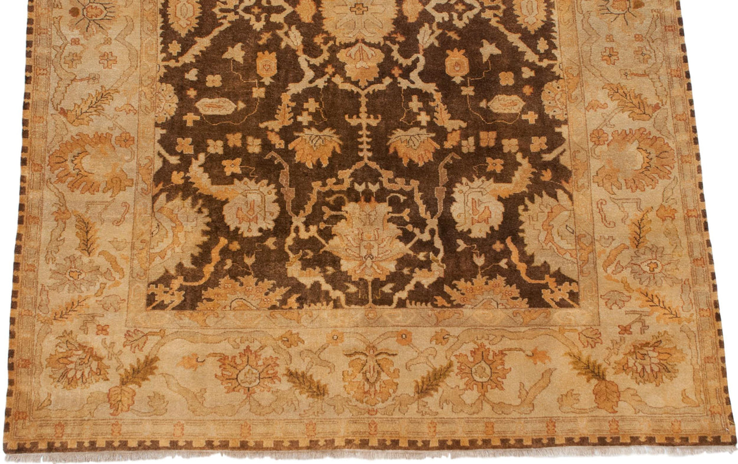 9x12 New Gold Wash Indian Oushak Design Carpet