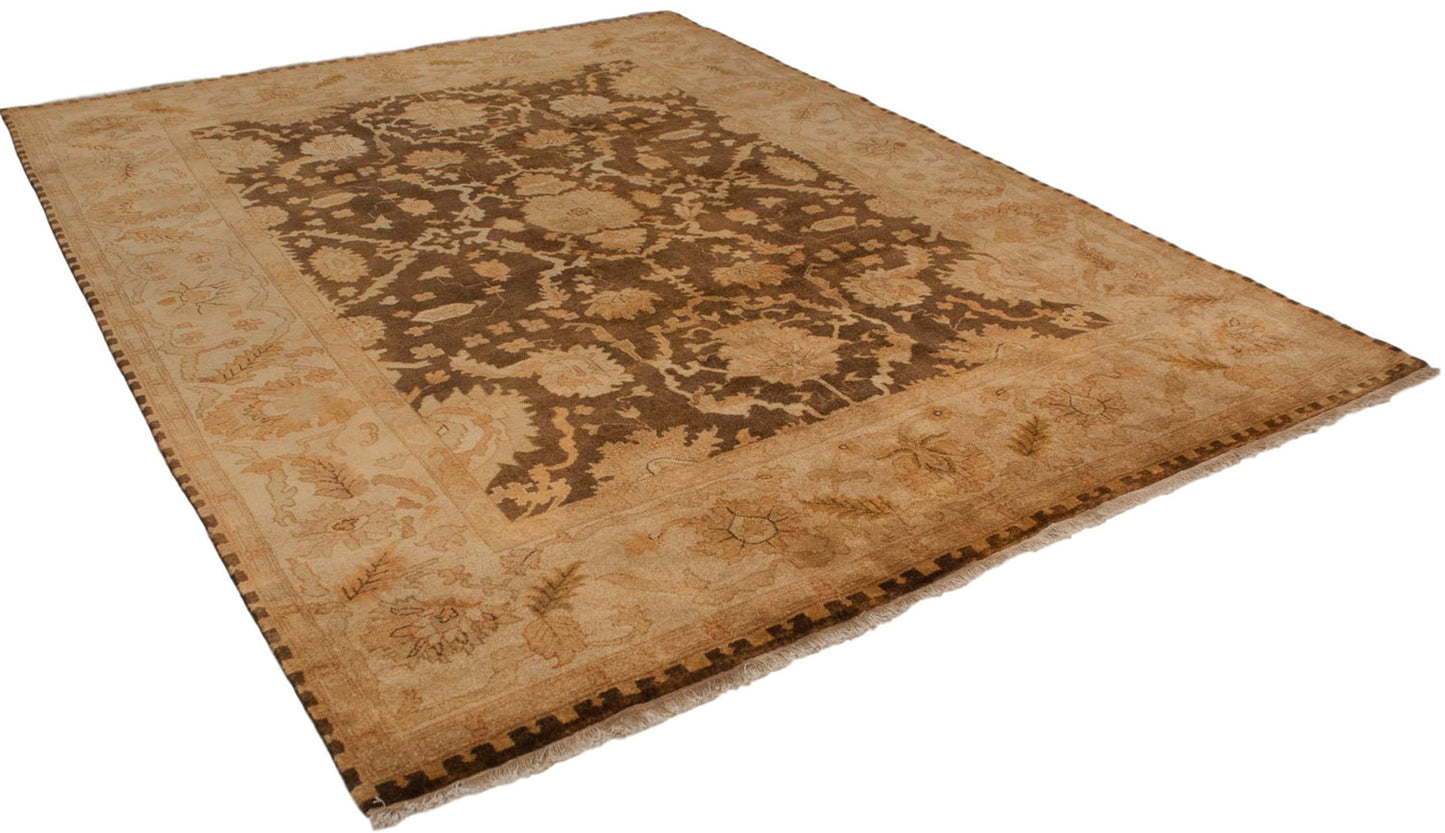 9x12 New Gold Wash Indian Oushak Design Carpet