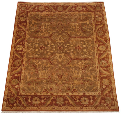 8x10 New Gold Wash Indian Oushak Design Carpet