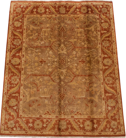 8x10 New Gold Wash Indian Oushak Design Carpet