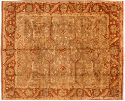 8.5x11.5 New Gold Wash Indian Oushak Design Carpet