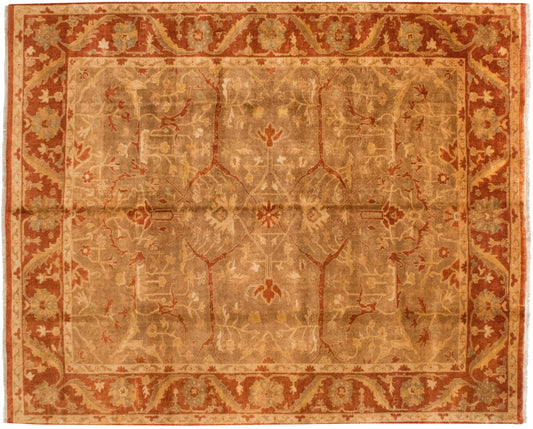 8.5x11.5 New Gold Wash Indian Oushak Design Carpet