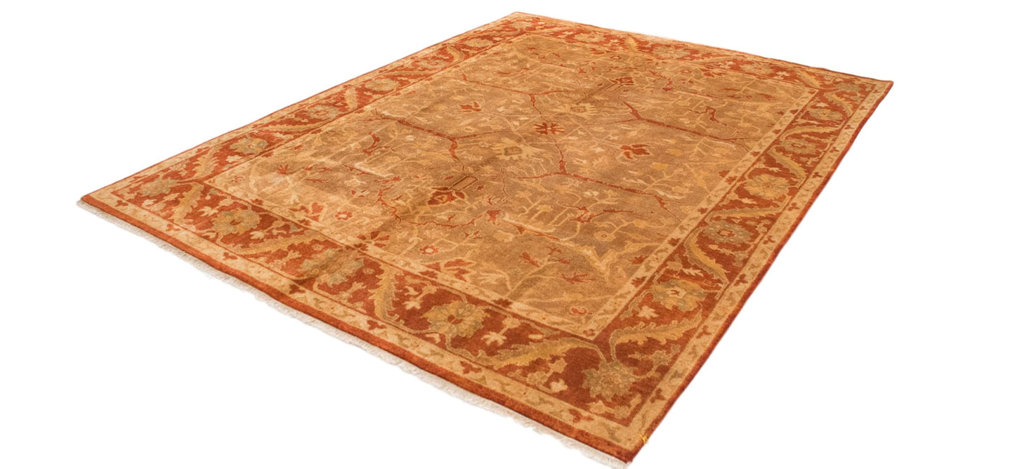 8.5x11.5 New Gold Wash Indian Oushak Design Carpet