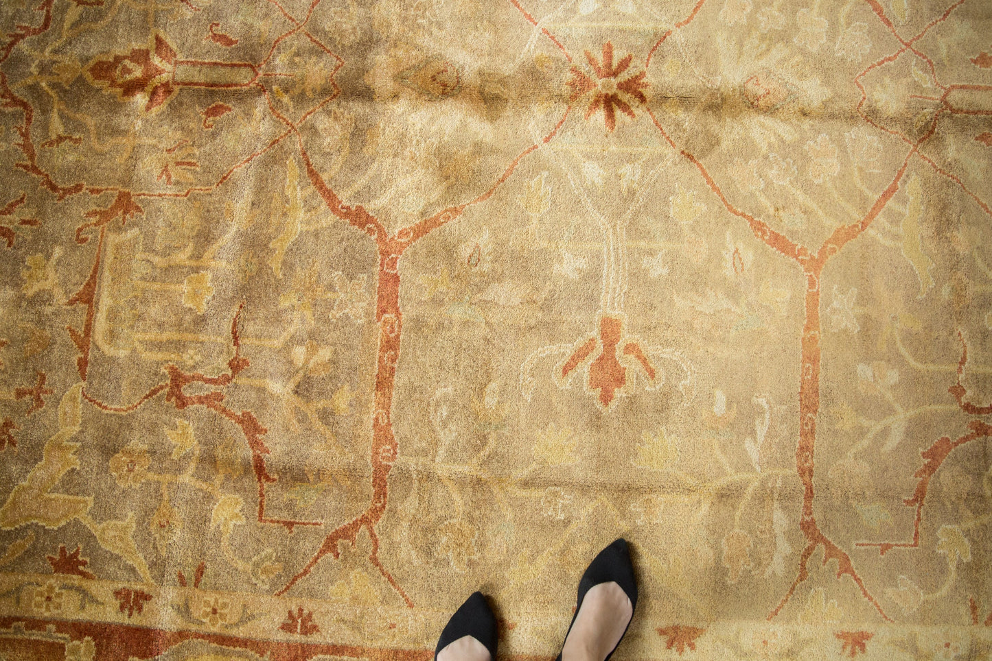 8.5x11.5 New Gold Wash Indian Oushak Design Carpet