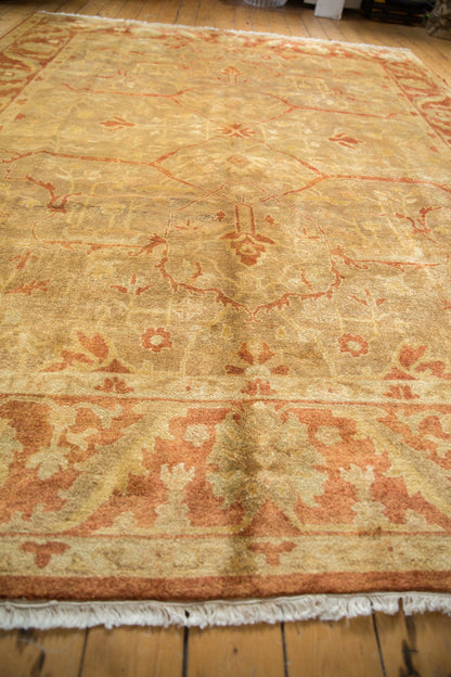 8.5x11.5 New Gold Wash Indian Oushak Design Carpet