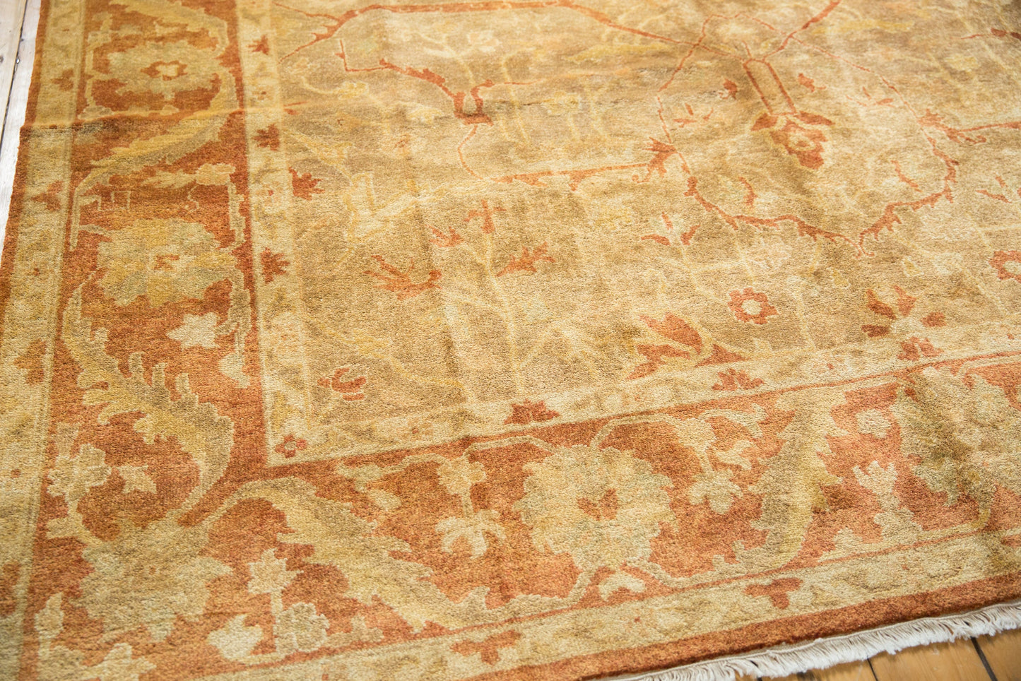 8.5x11.5 New Gold Wash Indian Oushak Design Carpet