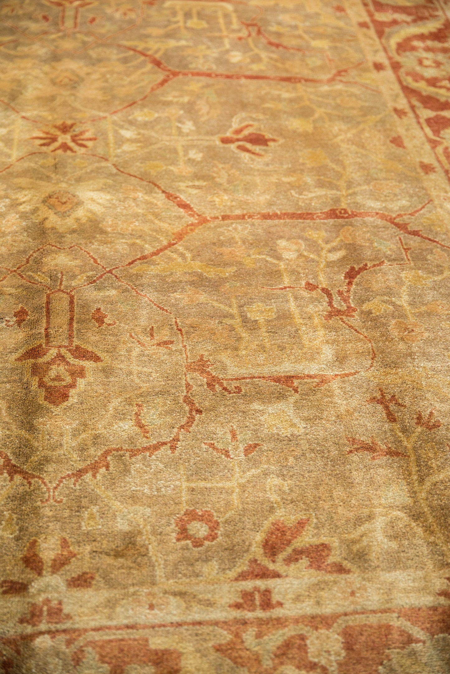 8.5x11.5 New Gold Wash Indian Oushak Design Carpet