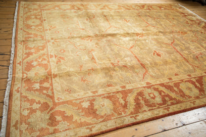 8.5x11.5 New Gold Wash Indian Oushak Design Carpet