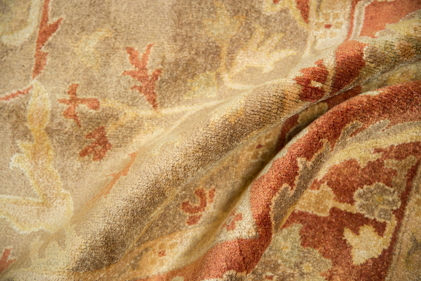 8.5x11.5 New Gold Wash Indian Oushak Design Carpet