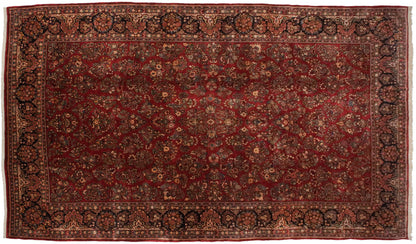 10.5x18.5 Vintage American Sarouk Carpet