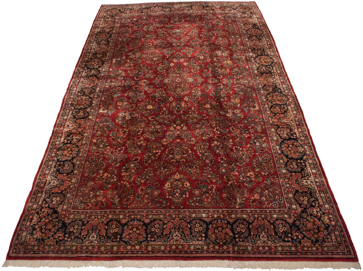 10.5x18.5 Vintage American Sarouk Carpet