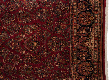 10.5x18.5 Vintage American Sarouk Carpet