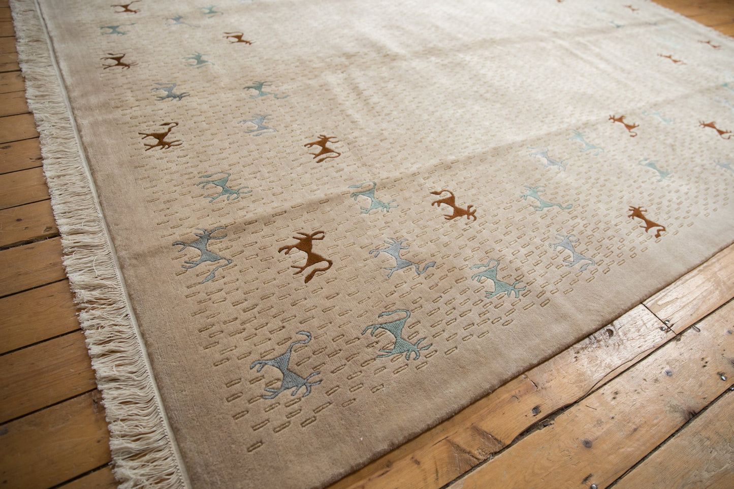 8x10 New Indian Folk Art Design Carpet