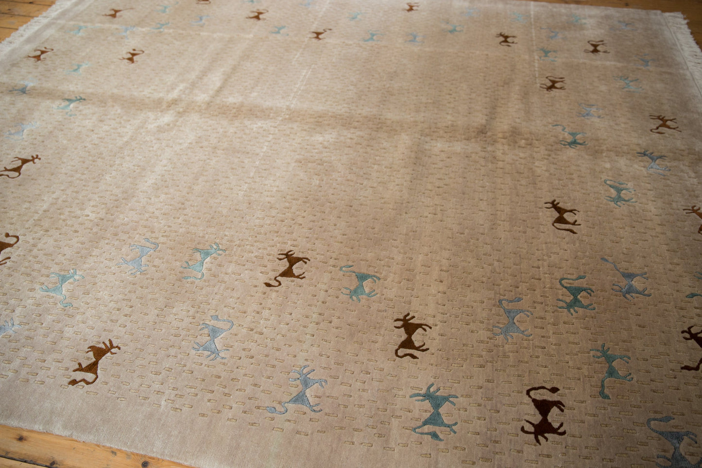 8x10 New Indian Folk Art Design Carpet