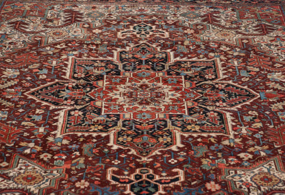 11.5x14 Vintage Heriz Carpet