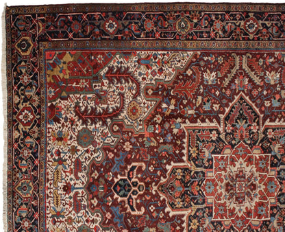 11.5x14 Vintage Heriz Carpet
