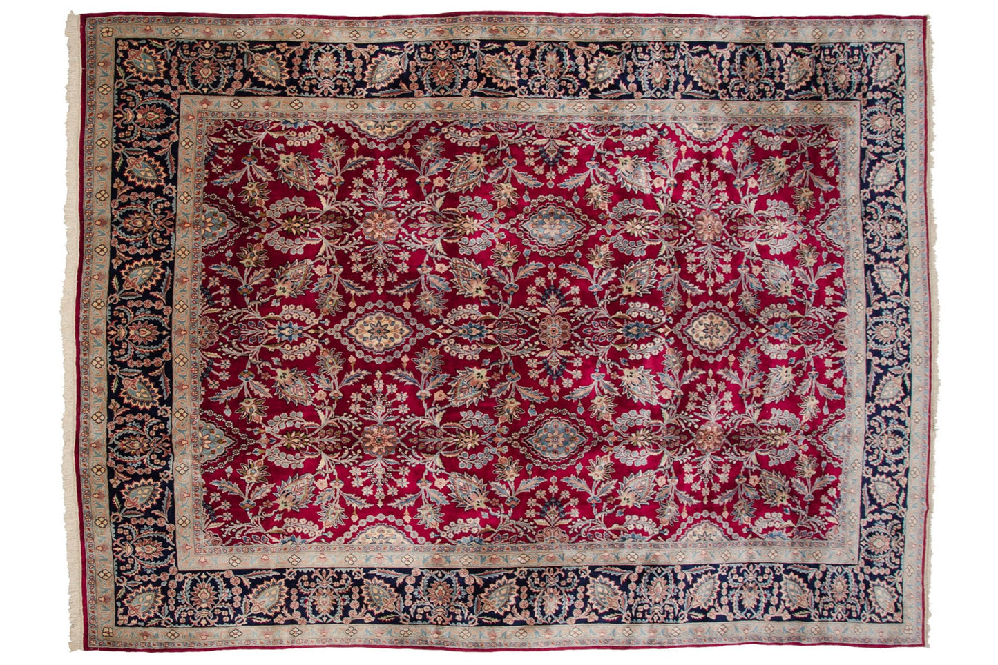 10.5x14 Vintage Kerman Carpet
