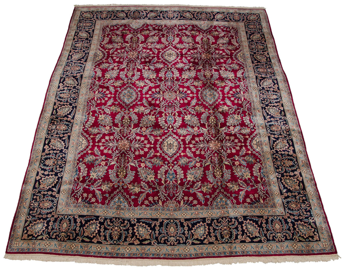 10.5x14 Vintage Kerman Carpet