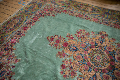 9.5x13.5 Vintage Kerman Carpet