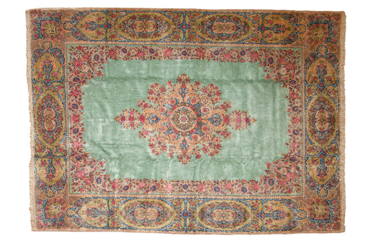9.5x13.5 Vintage Kerman Carpet