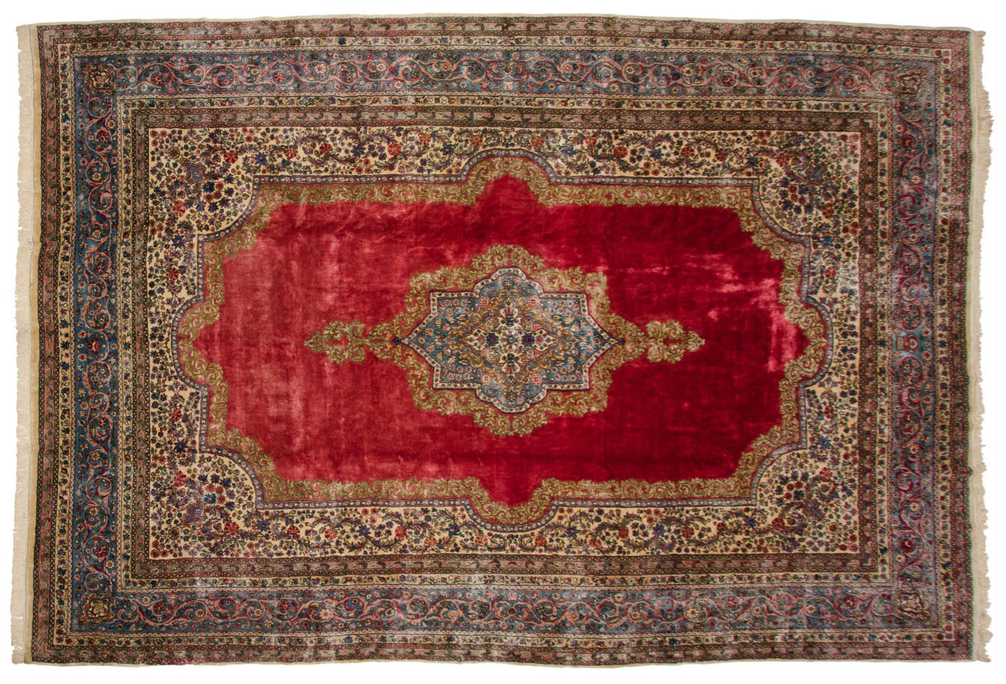 10x14.5 Vintage Fine Cyrus Crown® Kerman Carpet
