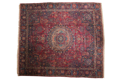 12x14 Vintage Tabriz Square Carpet
