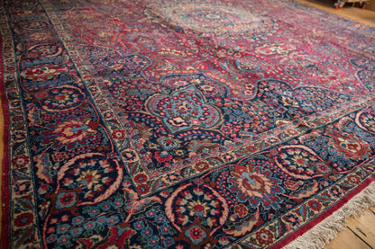 12x14 Vintage Tabriz Square Carpet