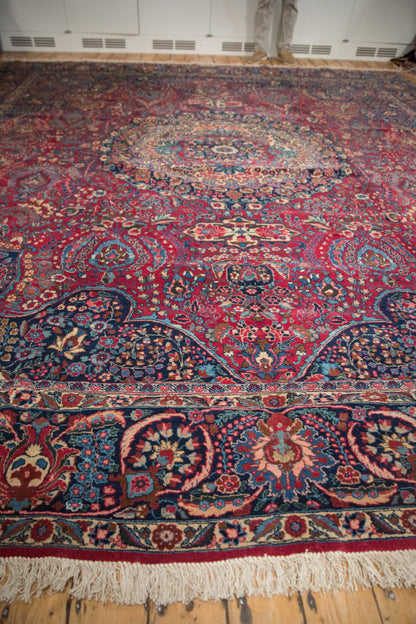 12x14 Vintage Tabriz Square Carpet