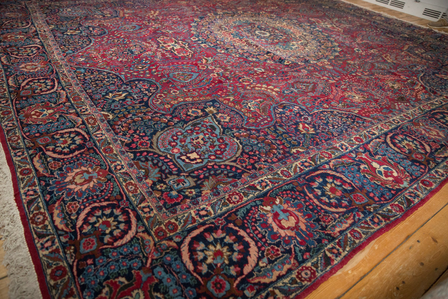12x14 Vintage Tabriz Square Carpet