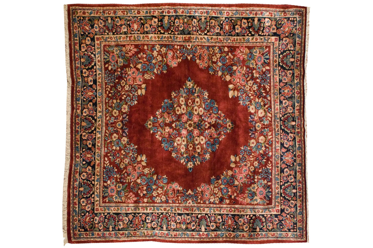 6x7.5 Vintage Sarouk Carpet