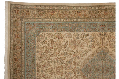 12x17.5 Vintage Tabriz Carpet