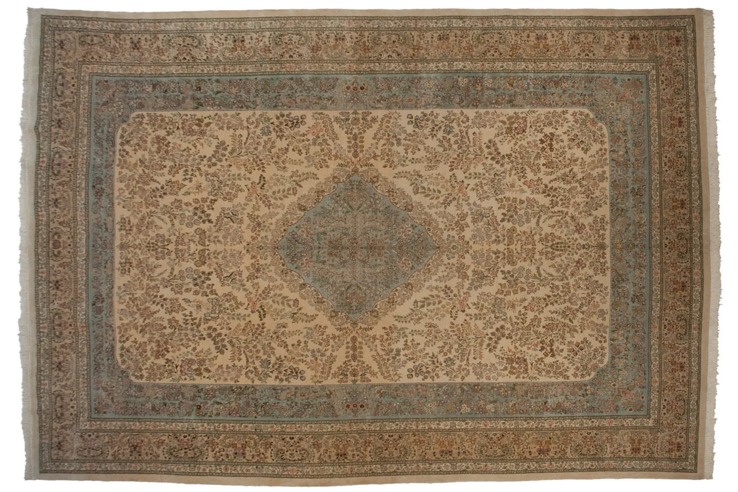 12x17.5 Vintage Tabriz Carpet
