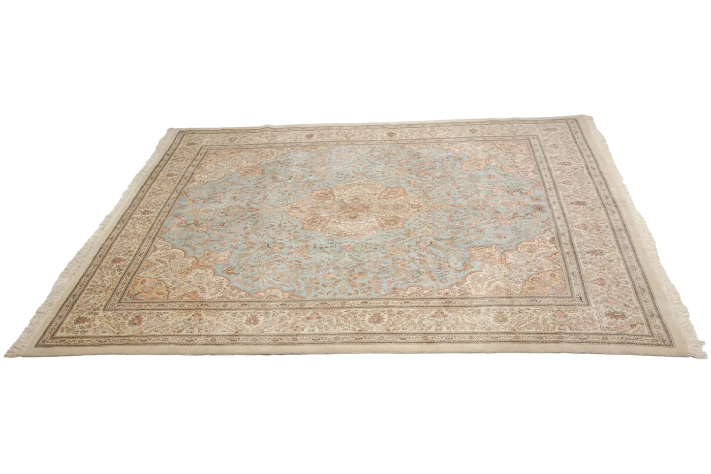 11.5x13 Vintage Tabriz Square Carpet